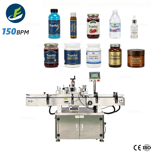 Automatic clamping round bottle labeling machine 150BPM - Tranfull automatic-clamping-round-bottle-labeling-machine-150bpm-tranfull