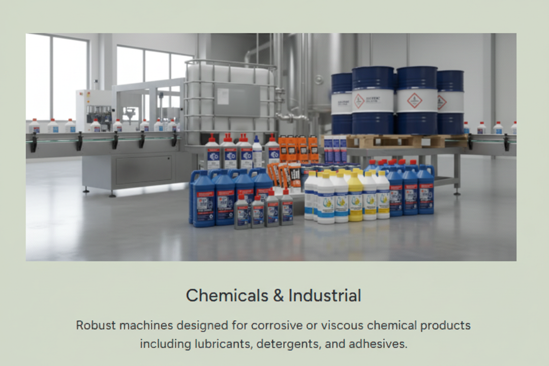 Chemicals & Industrial Filling Solutions: Robust Machinery for Corrosive, Viscous & Foaming Products