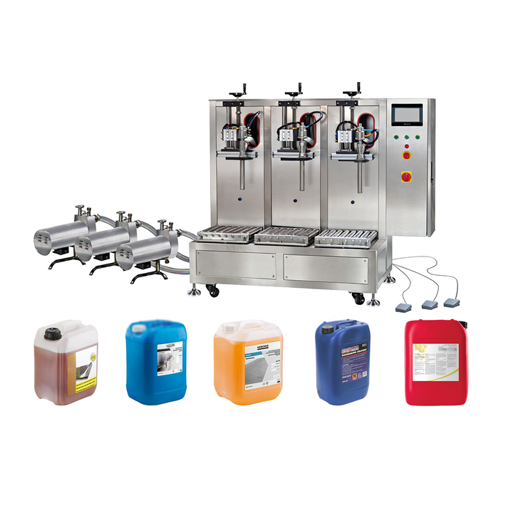 3-Head Automatic Gravity Bulk Filling Machine - Full View | Tranfull
