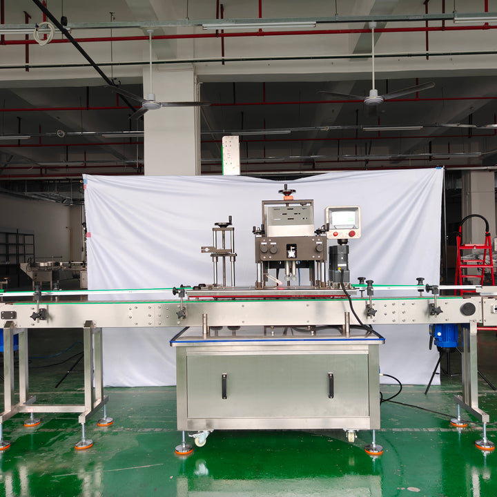 Automatic rotary capping machine front view - Tranfull