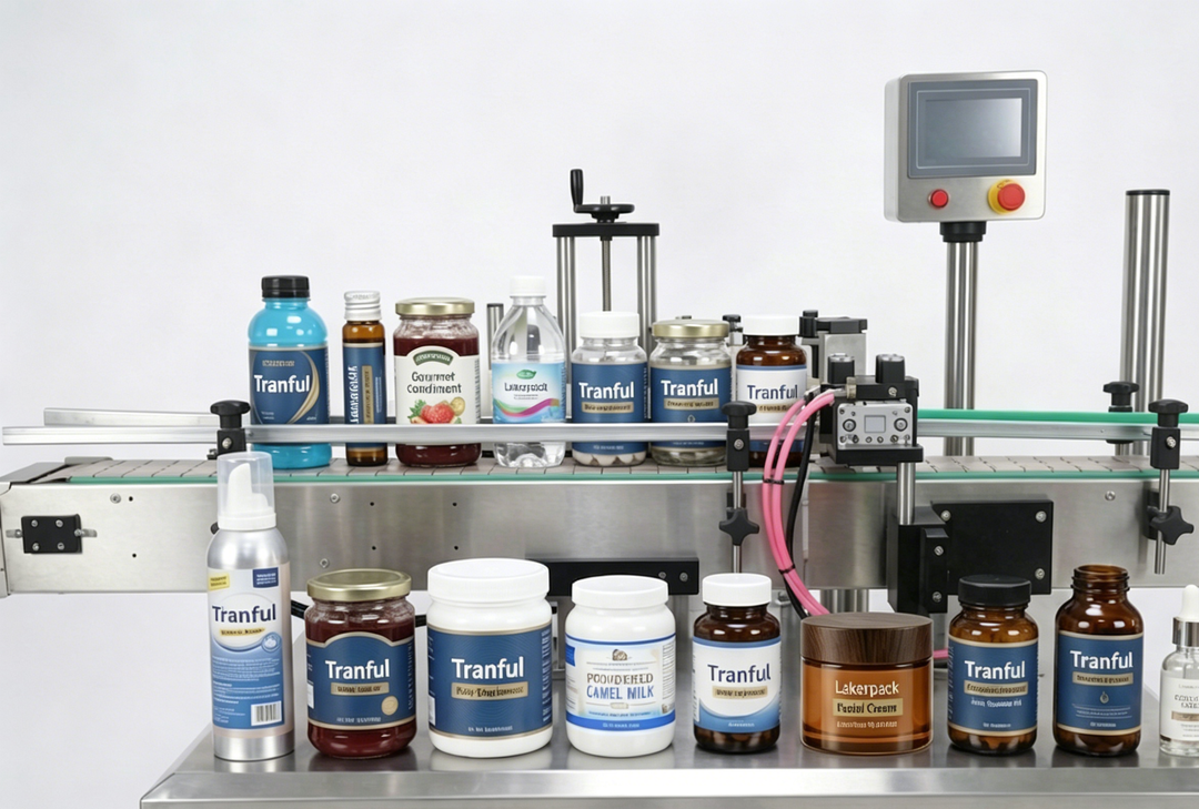Automatic rotary capping machine front view - Tranfull