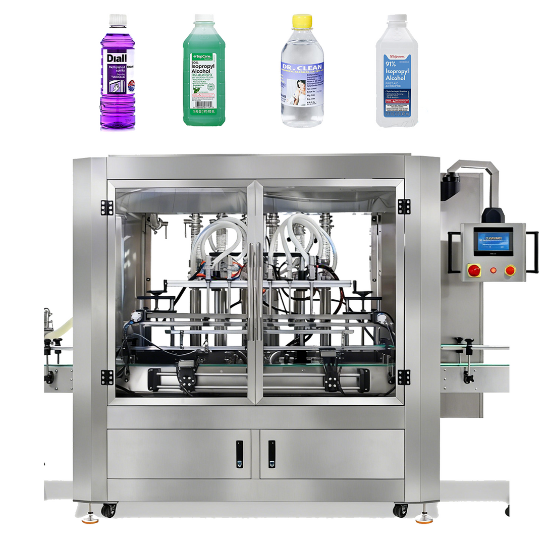 6-Head Gear Pump Liquid Filling Machine - Full View | Tranfull