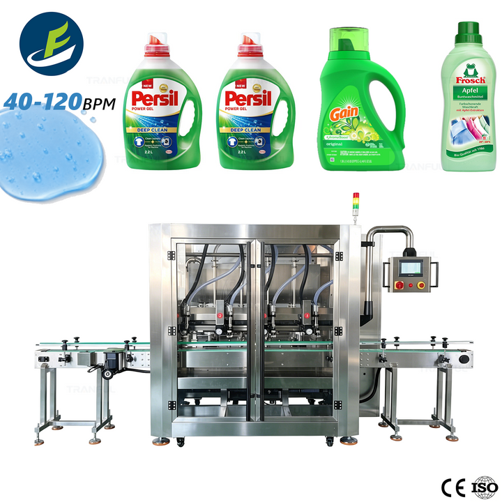 Automatic 4-head laundry detergent filling machine 40-320bpm - Tranfull