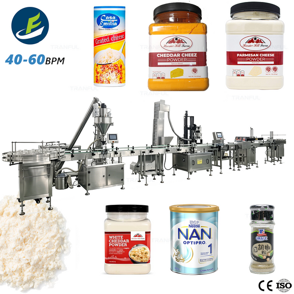 Cheese powder milk powder auger filling line 10-20bpm - Tranfull