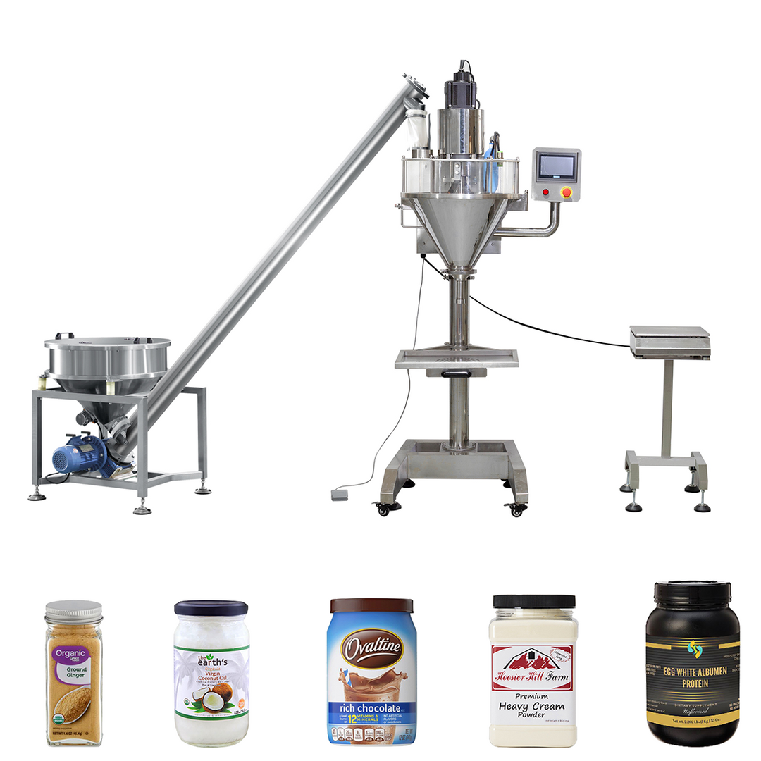 Semi-Automatic Auger Powder Filling Machine - Full View | Tranfull