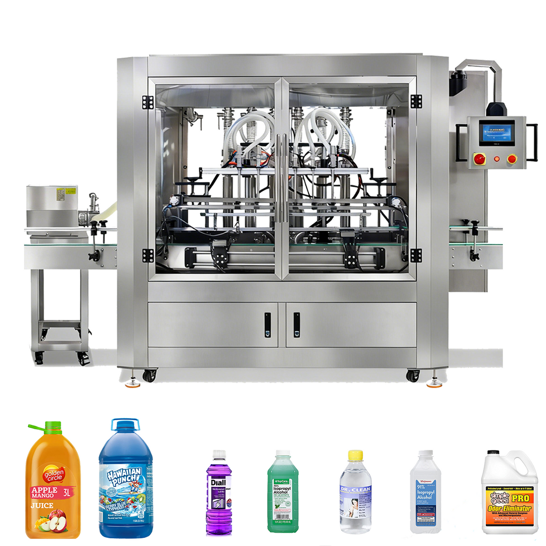 Detergent Shampoo Cosmetic Automatic Liquid Filling Machine - Full View | Tranfull