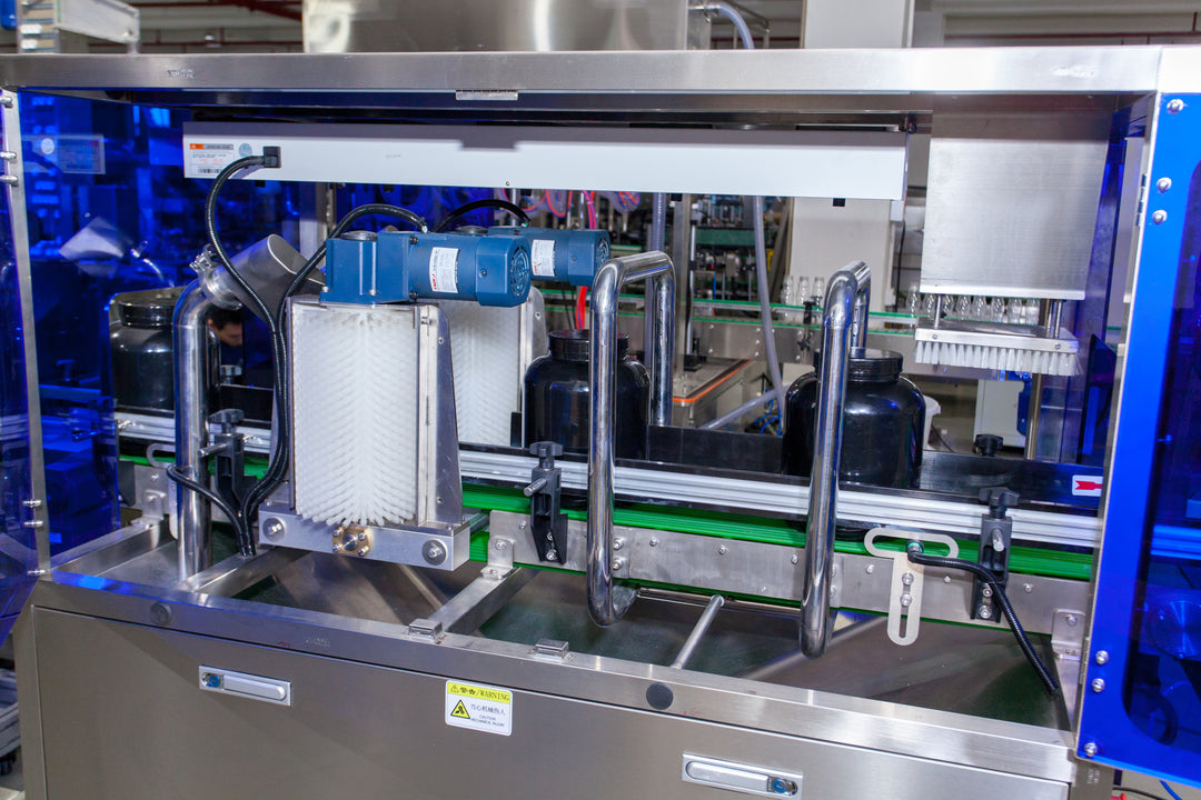 Double-Head Weighing Powder Filling Machine - Side View | Tranfull
