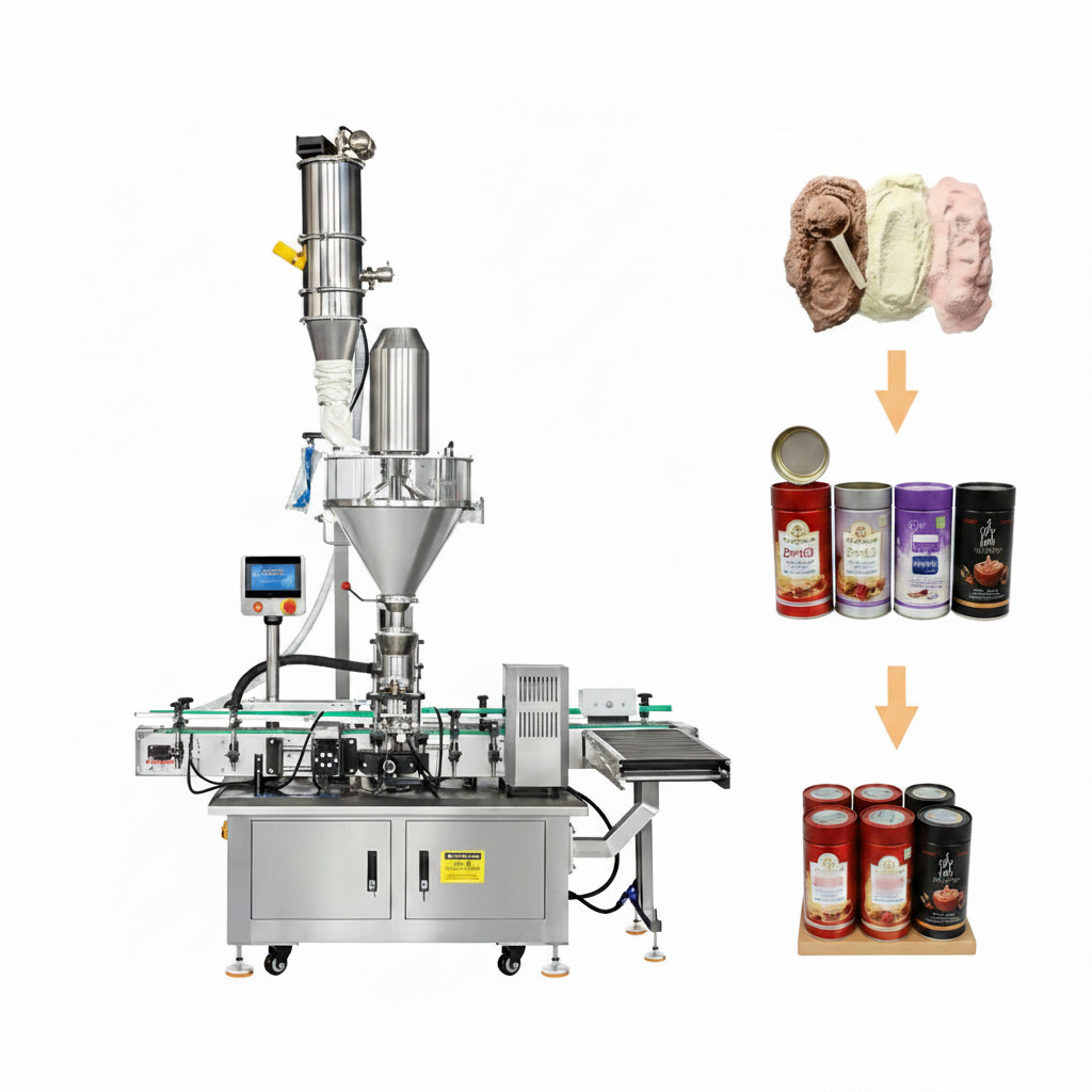 Food Seasoning Chemical Powder Fully Automatic Weighing Filling Machine - Full View | Tranfull