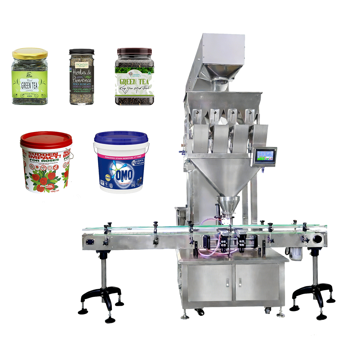 Grain Snack Granule Linear Weighing Filling Machine - Full View | Tranfull