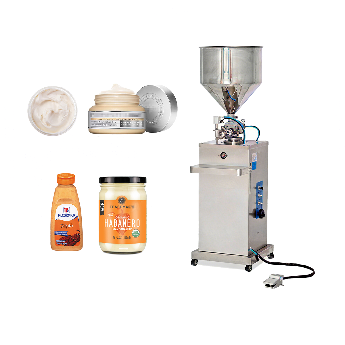 Honey Paste Vertical Dual-Purpose Liquid Filling Machine - Full View | Tranfull