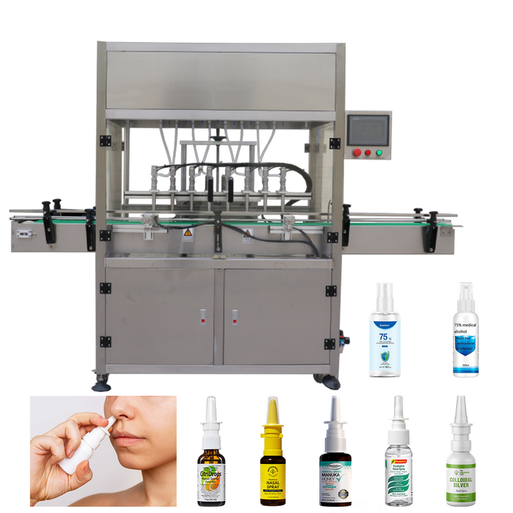 Multi-Head Linear Automatic Liquid Filling Machine - Full View | Tranfull
