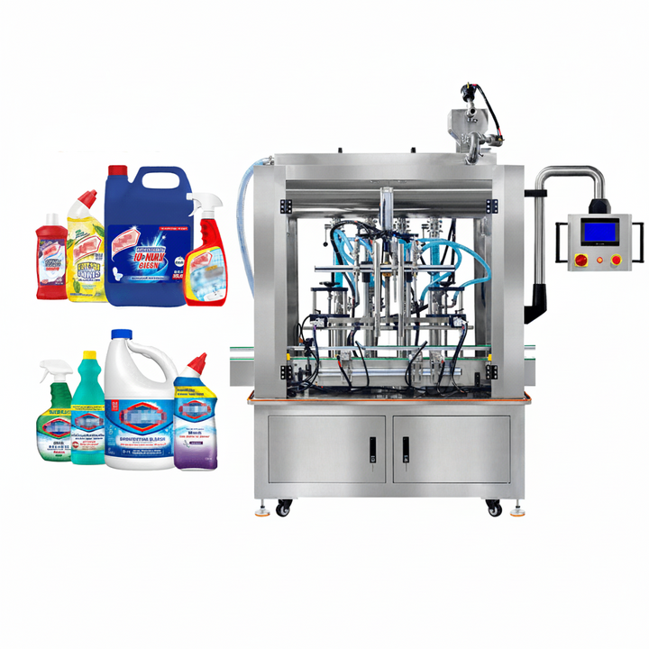 Piston Type Bottle Filling Machine for Oil Shampoo Cosmetic - Full View | Tranfull