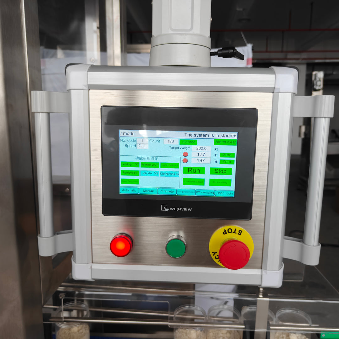Double head powder filling machine control panel touchscreen - Tranfull