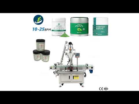 Matcha tea powder auger filling machine running demo - Tranfull