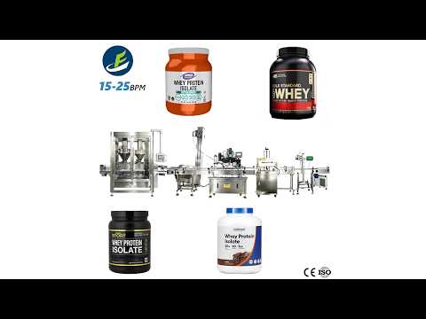 Automatic protein powder packaging production line video demonstration - Tranfull