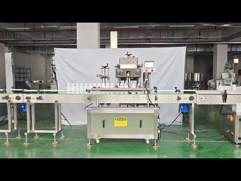 4-Wheel Rotary Capping Machine running demo - Tranfull