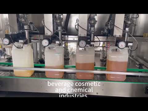Honey, Sauce &amp; Shampoo 4-Head Mobile Liquid Filling Machine | Tranfull