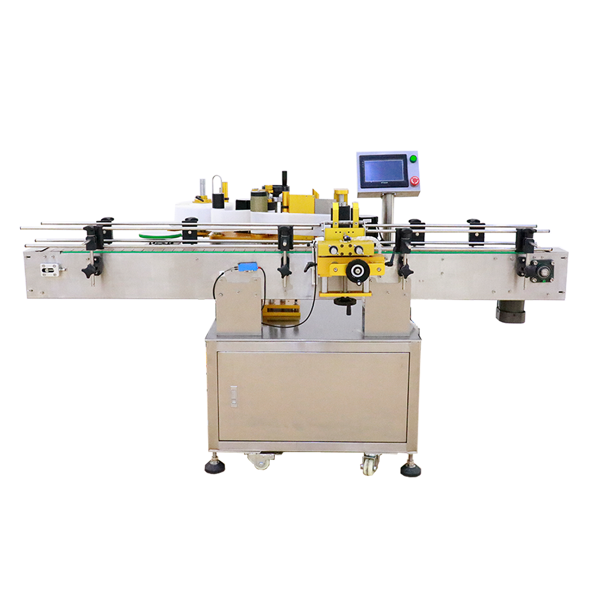 Customizable Round Bottle Labeling Machine - Full View | Tranfull